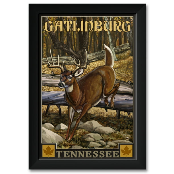 Lanquist Gatlinburg Tennessee Giclee Art Print Poster from Original Travel Artwork by Artist Paul A